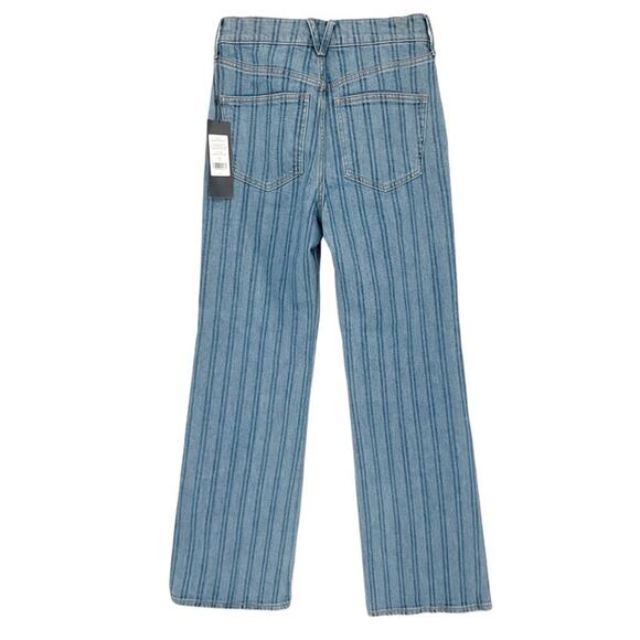 VERONICA BEARD Crosbie Striped Loafer Length Wide Leg Jean 26 - Picture 7 of 11